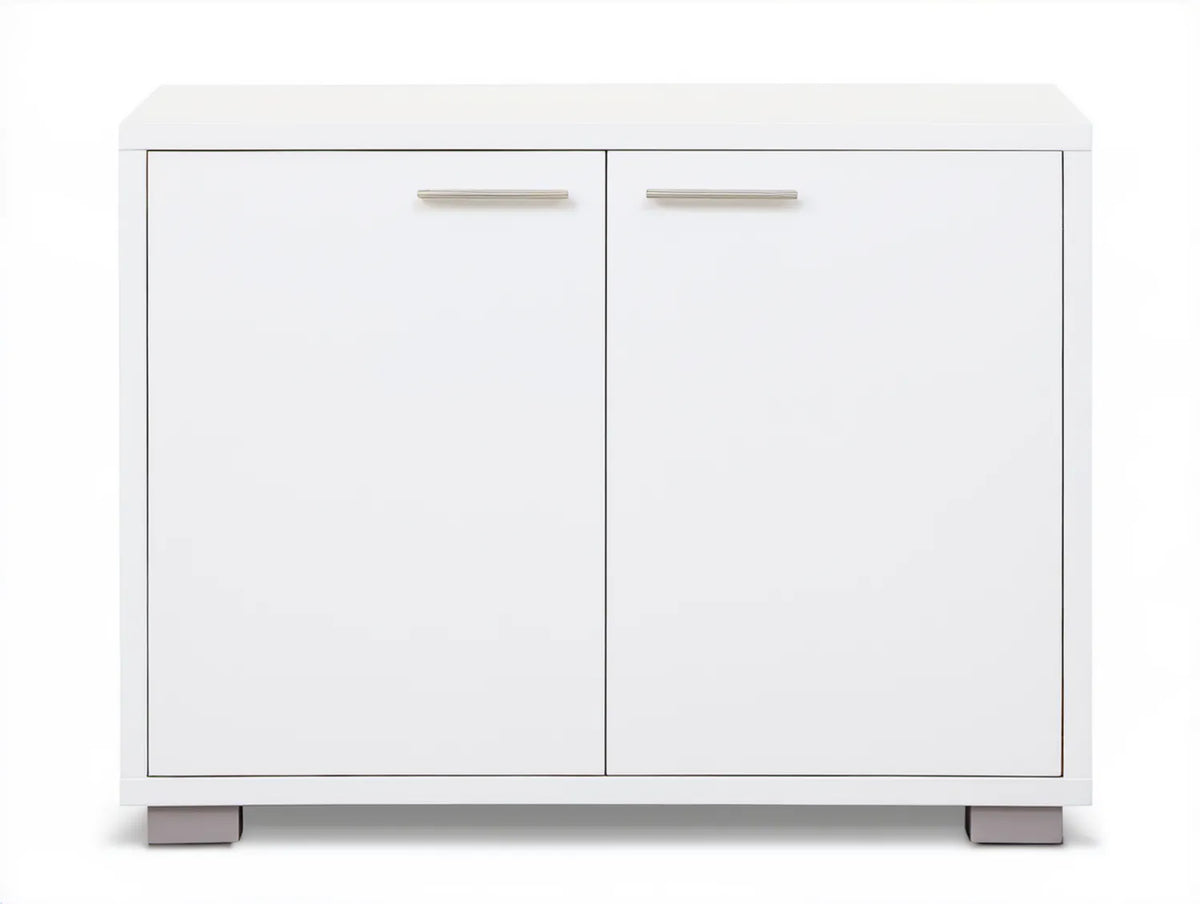 Biała szafka na buty z płyty MDF 100 x 35 x 80 cm