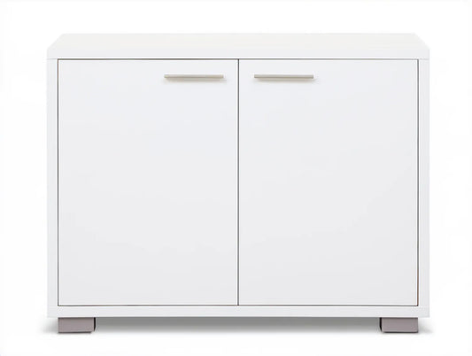 Biała szafka na buty z płyty MDF 100 x 35 x 80 cm